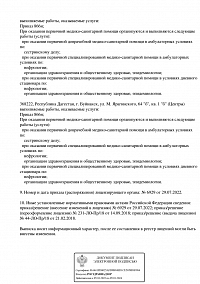 Выписка из реестра лицензий ООО Нефролайн-Дагестан (лист 2)